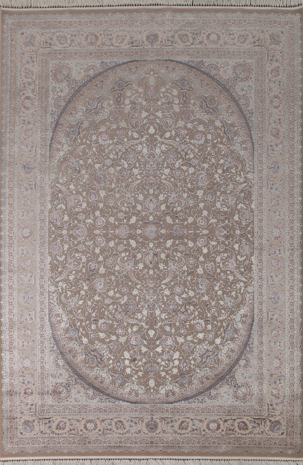 Brown Turkish Kashan Traditional Rug 7x10