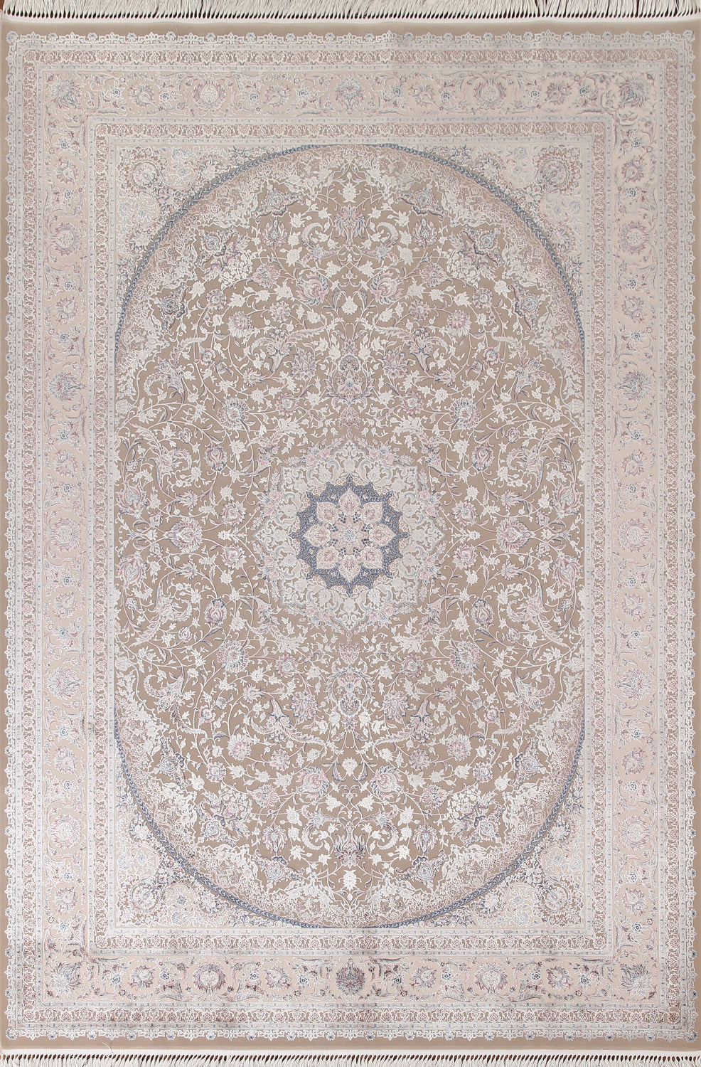 Silk Qum Turkish Traditional Area Rug 7x10