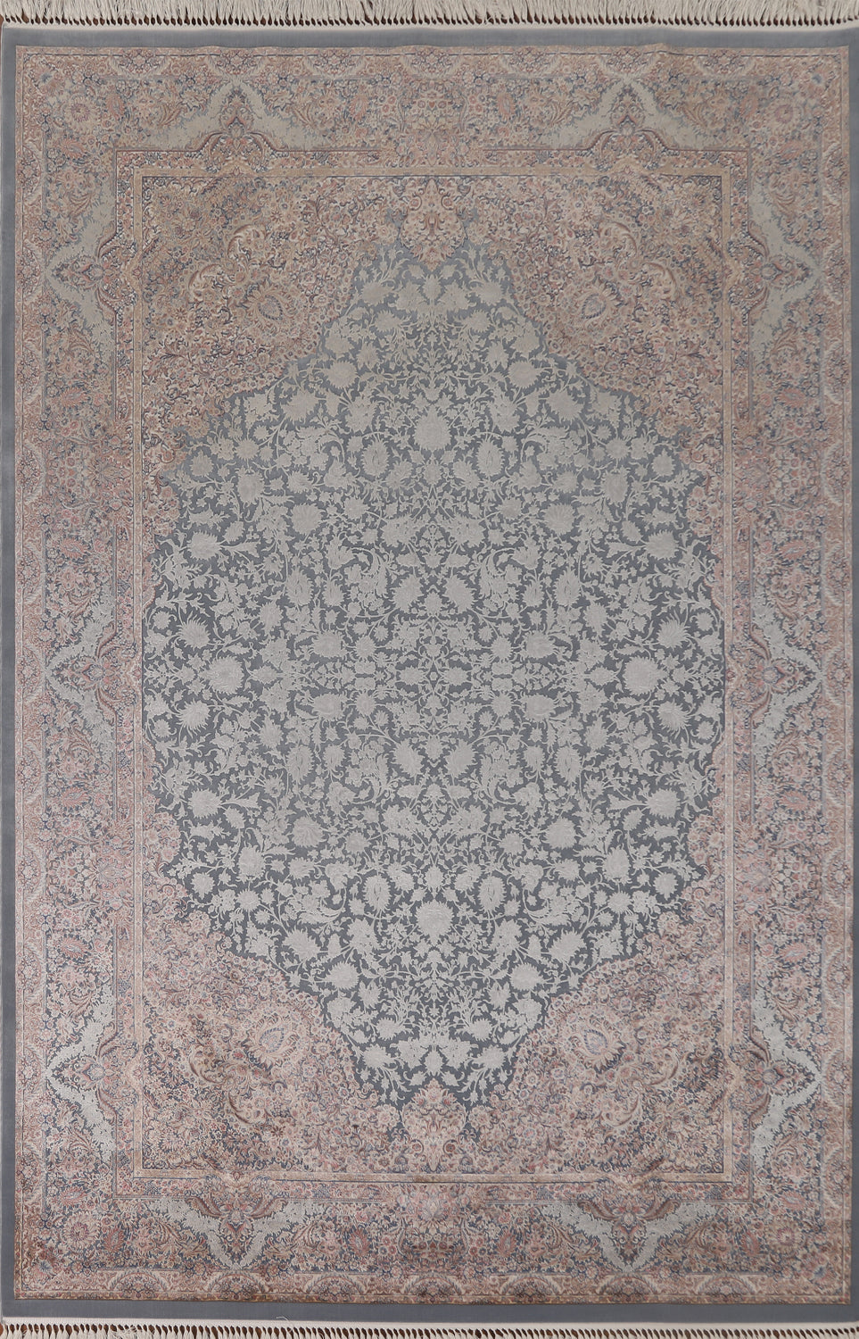 Traditional Floral Kashan Turkish Area Rug 7x10