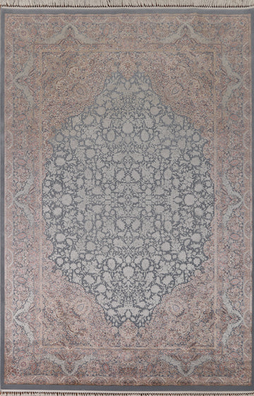 Traditional Floral Kashan Turkish Area Rug 7x10