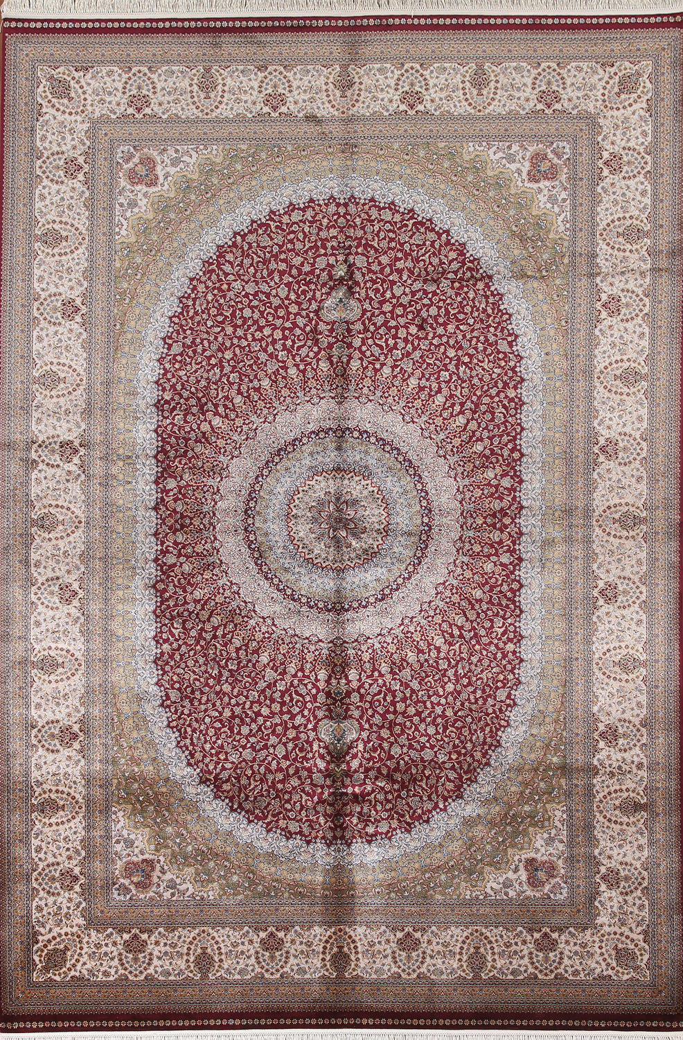 Floral Red Qum Traditional Area Rug 7x10