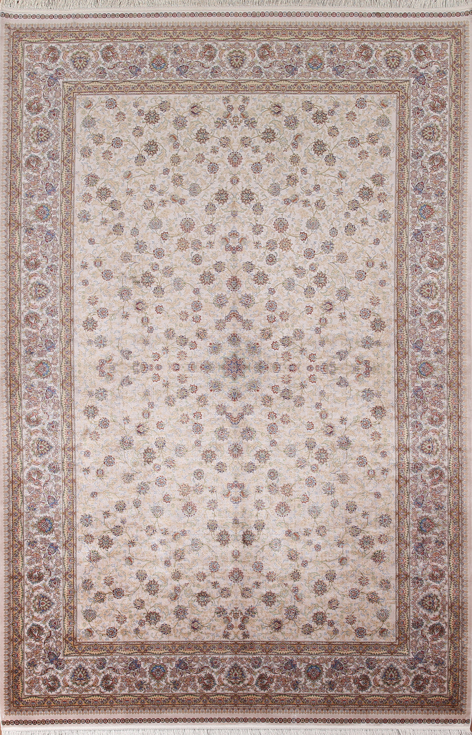 All-Over Floral Tabriz Traditional Area Rug 7x10