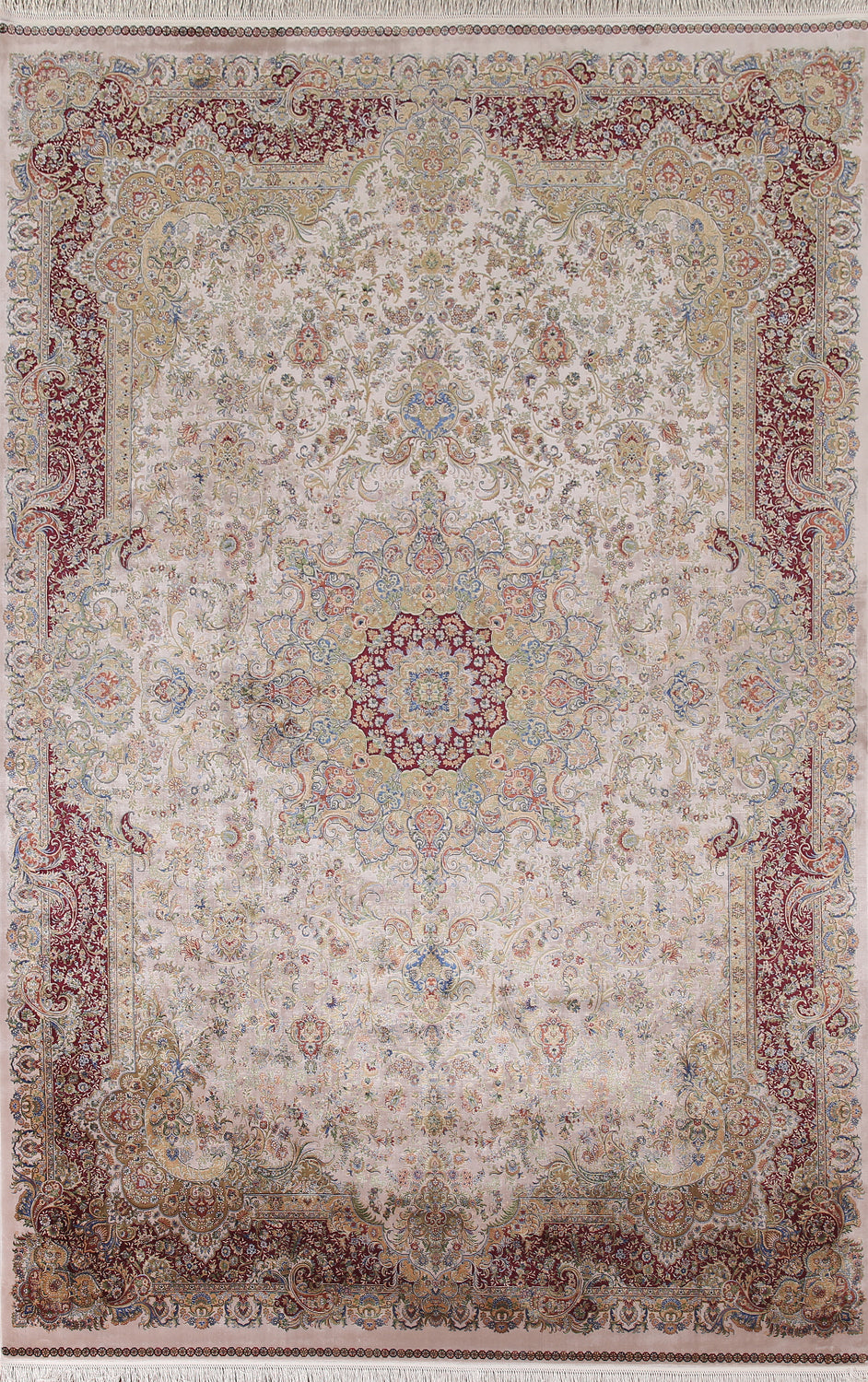 Traditional Floral Tabriz Turkish Area Rug 7x10