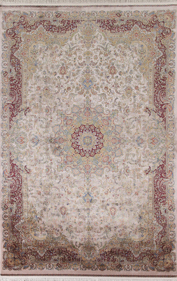 Traditional Floral Tabriz Turkish Area Rug 7x10