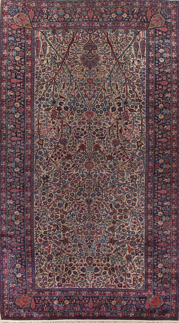 Pre-1900 Mashad Vegetable Dye Persian Large Rug 10x19