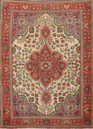 Vintage Handmade Tabriz Persian Rug 3x5