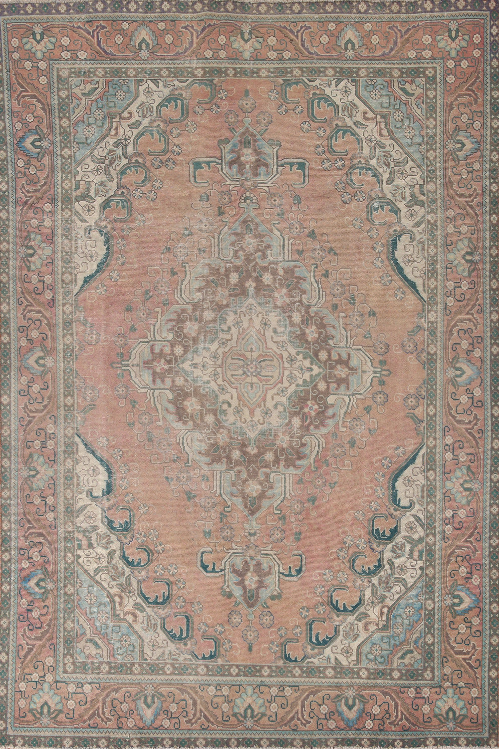 Distressed Tabriz Persian Area Rug 6x9