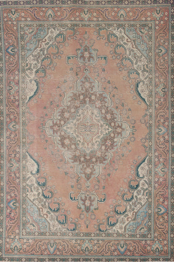 Distressed Tabriz Persian Area Rug 6x9