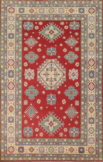 Geometric Kazak Oriental Area Rug 7x10