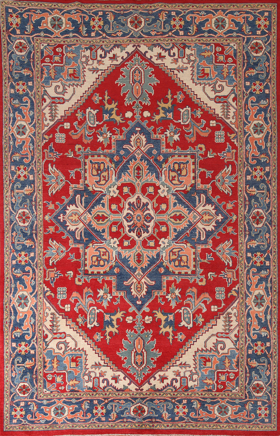 Handmade Kazak Living Room Area Rug 6x10