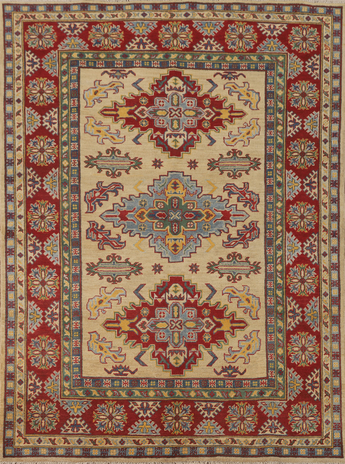 Handmade Kazak Oriental Rug 5x7