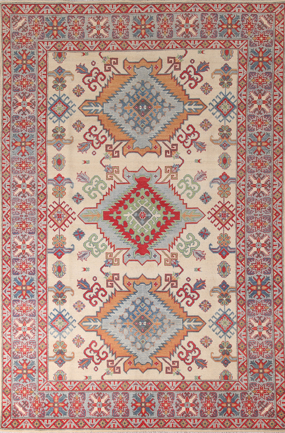 Handmade Kazak Living Room Rug 7x10