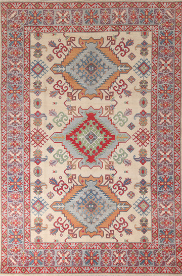 Handmade Kazak Living Room Rug 7x10