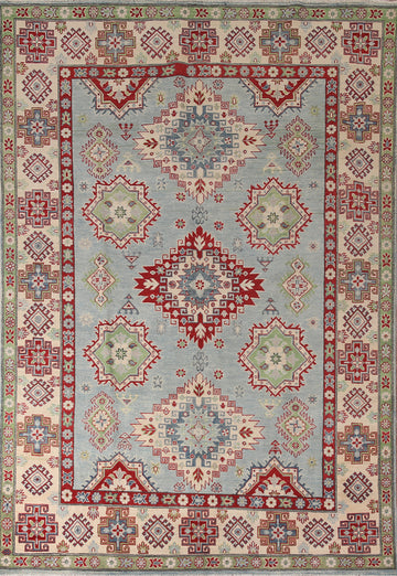 Light Blue Kazak Oriental Area Rug 7x9