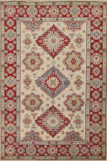 Geometric Kazak Oriental Area Rug 7x10