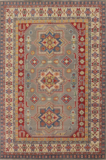 Geometric Kazak Oriental Area Rug 7x10