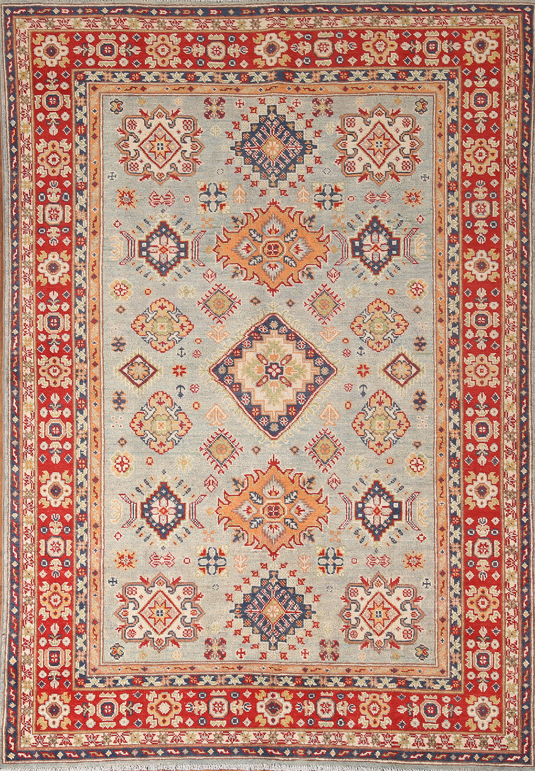 Geometric Kazak Oriental Rug 5x7