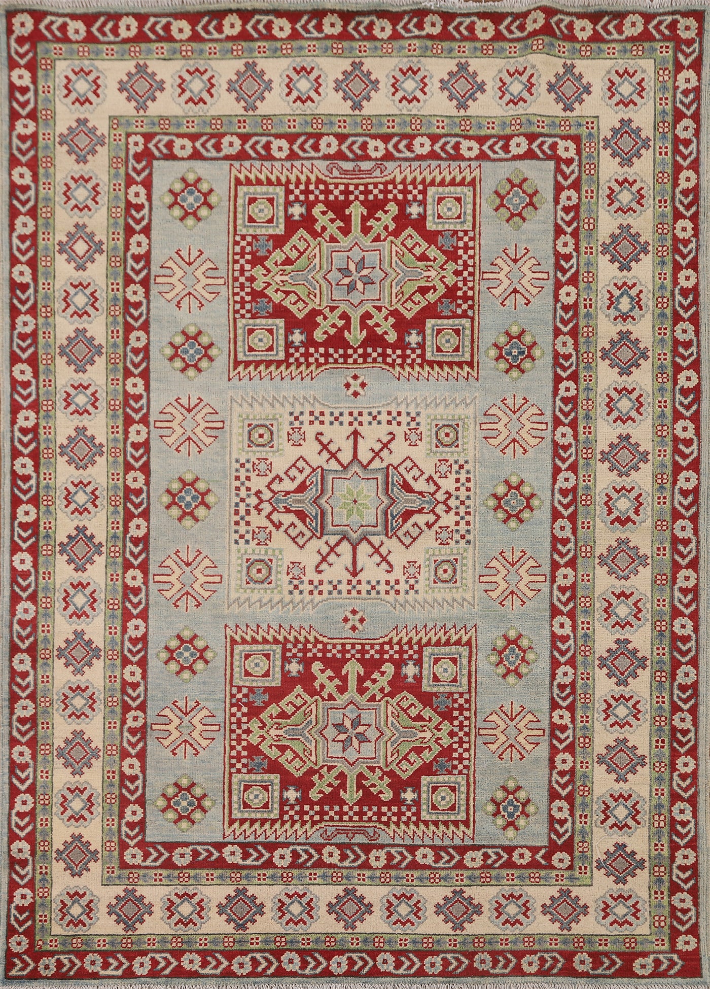 Geometric Kazak Oriental Rug 5x7