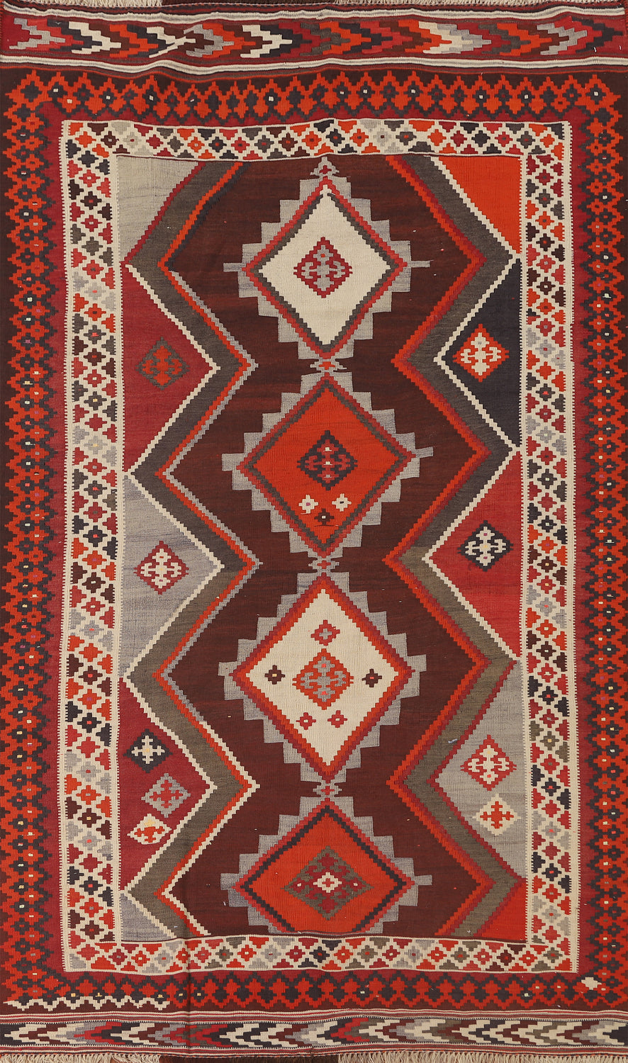 Geometric Kilim Shiraz Persian Area Rug 5x8