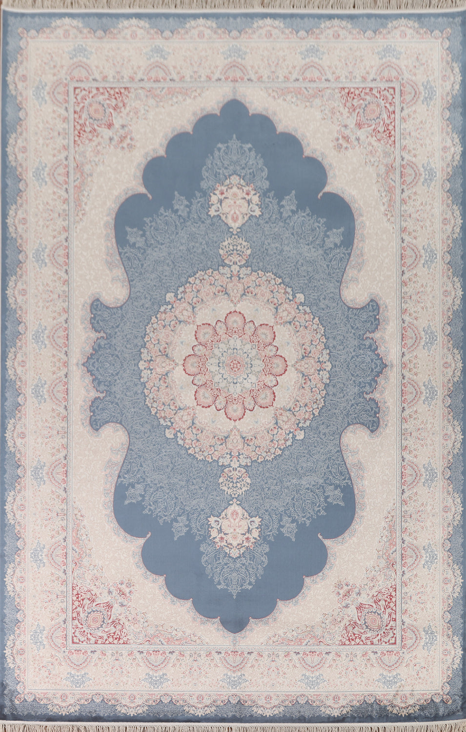 Traditional Blue Tabriz Turkish Area Rug 6x10