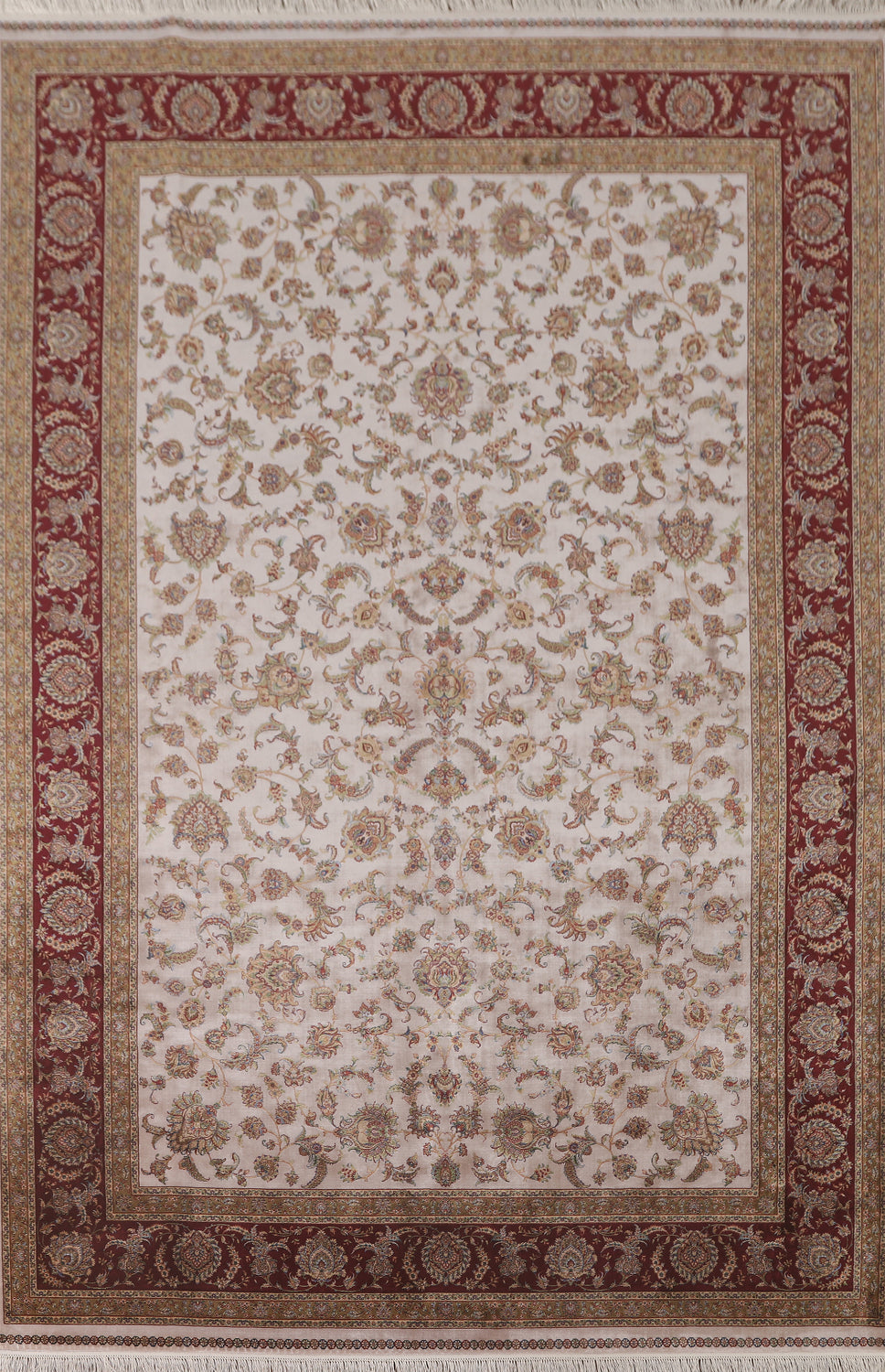 All-Over Floral Tabriz Turkish Area Rug 7x10