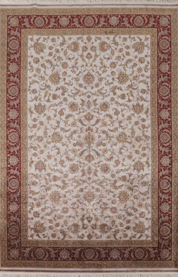 All-Over Floral Tabriz Turkish Area Rug 7x10