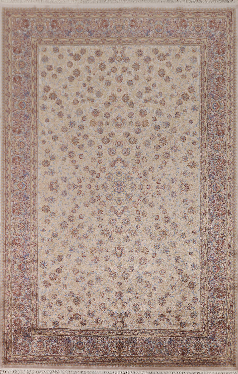 All-Over Floral Tabriz Traditional Area Rug 7x10