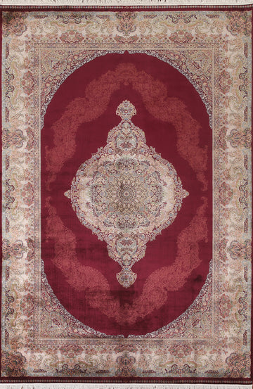 Traditional Burgundy Tabriz Oriental Area Rug 7x10
