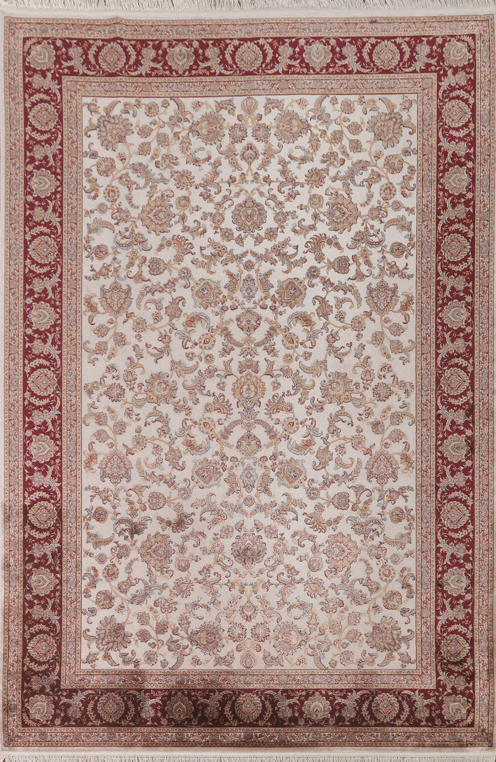All-Over Floral Tabriz Traditional Area Rug 7x10