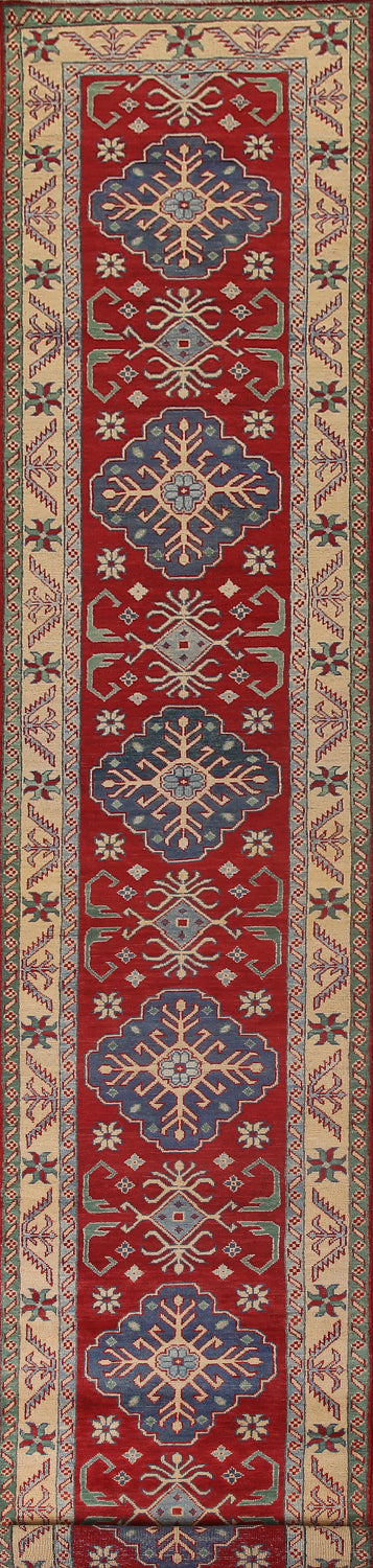 Handmade Kazak Oriental Runner Rug 2x16