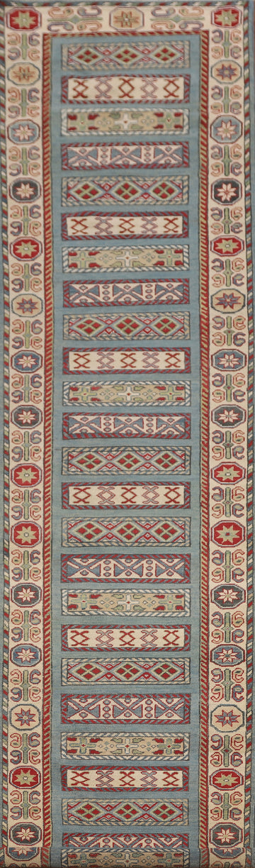 Handmade Kazak Oriental Runner Rug 3x16