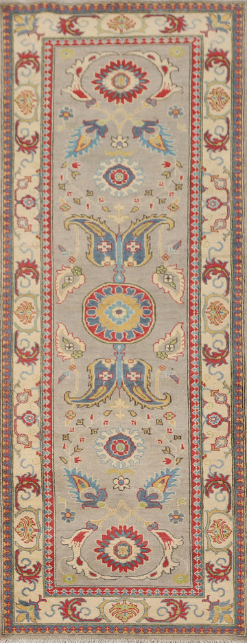 Handmade Kazak Oriental Runner Rug 3x10