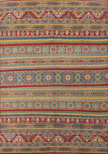 Striped Kazak Oriental Area Rug 8x10