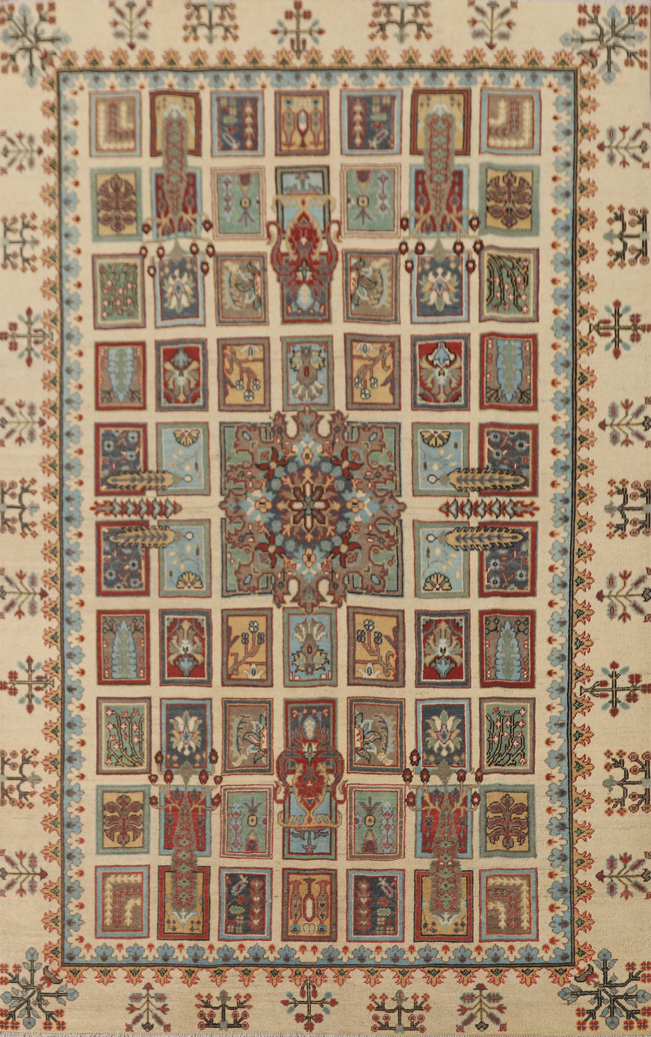 Garden Design Kazak Oriental Area Rug 7x10