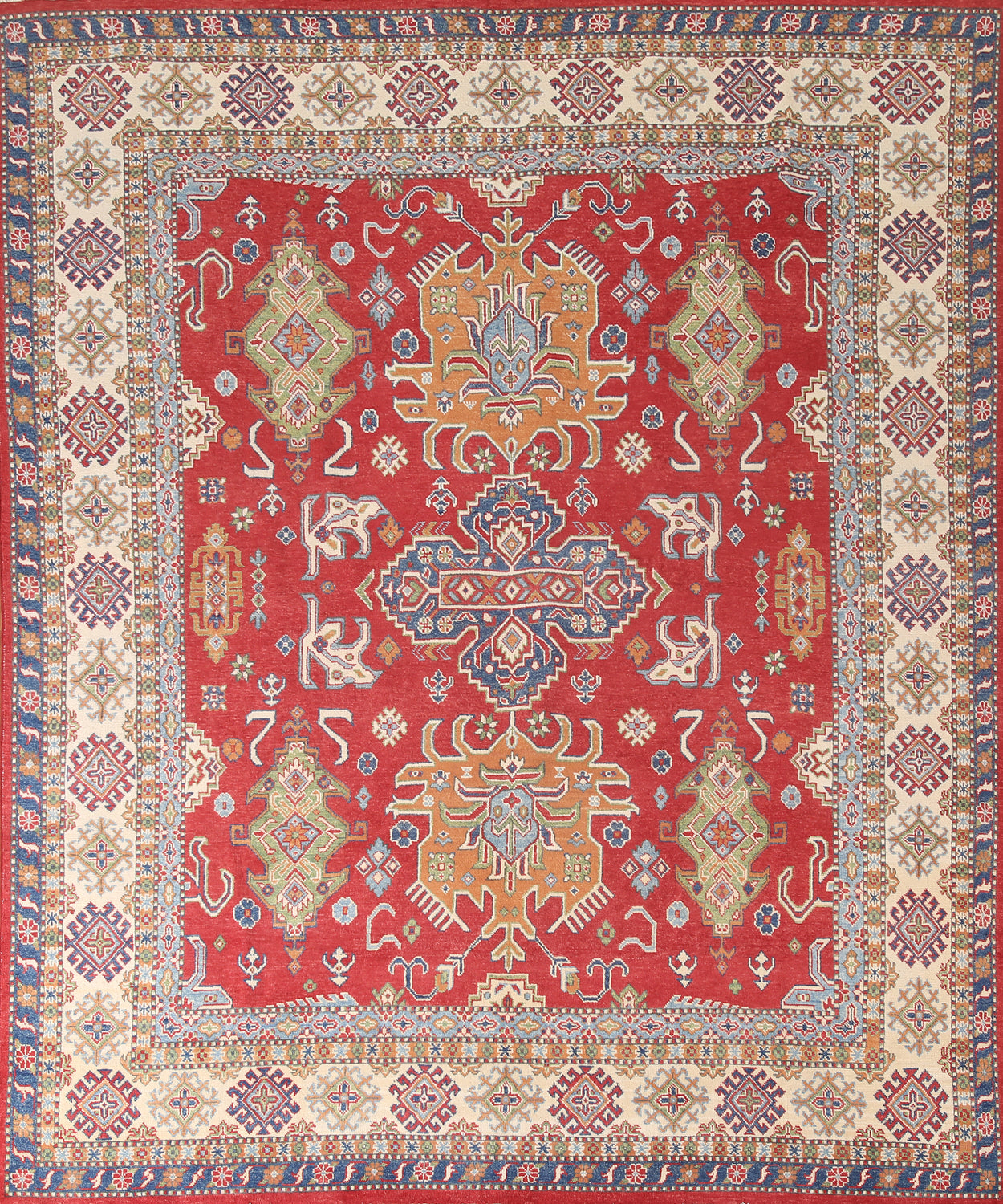 Geometric Kazak Oriental Area Rug 8x10