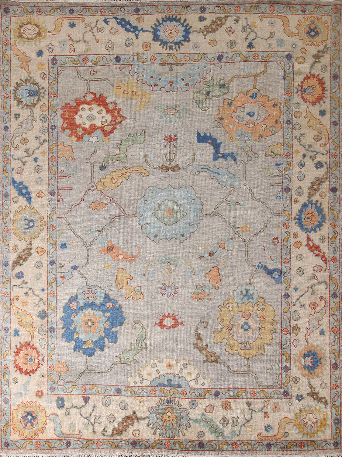 Handmade Wool Oushak Oriental Area Rug 8x10