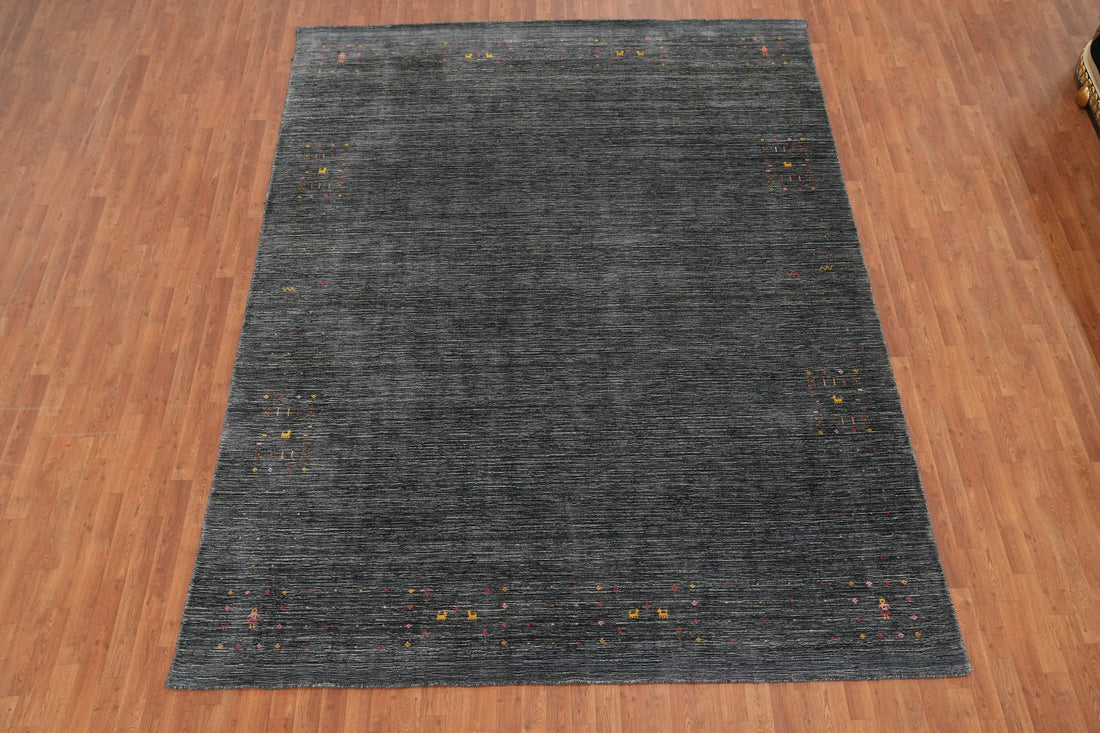 Striped Gabbeh Oriental Area Rug 9x12