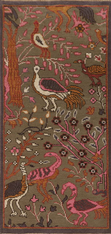 Animal Pictorial Ziegler Oriental Rug 3x6