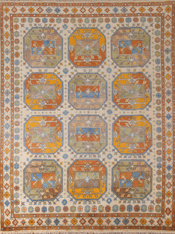 Geometric Khotan Oriental Area Rug 8x10
