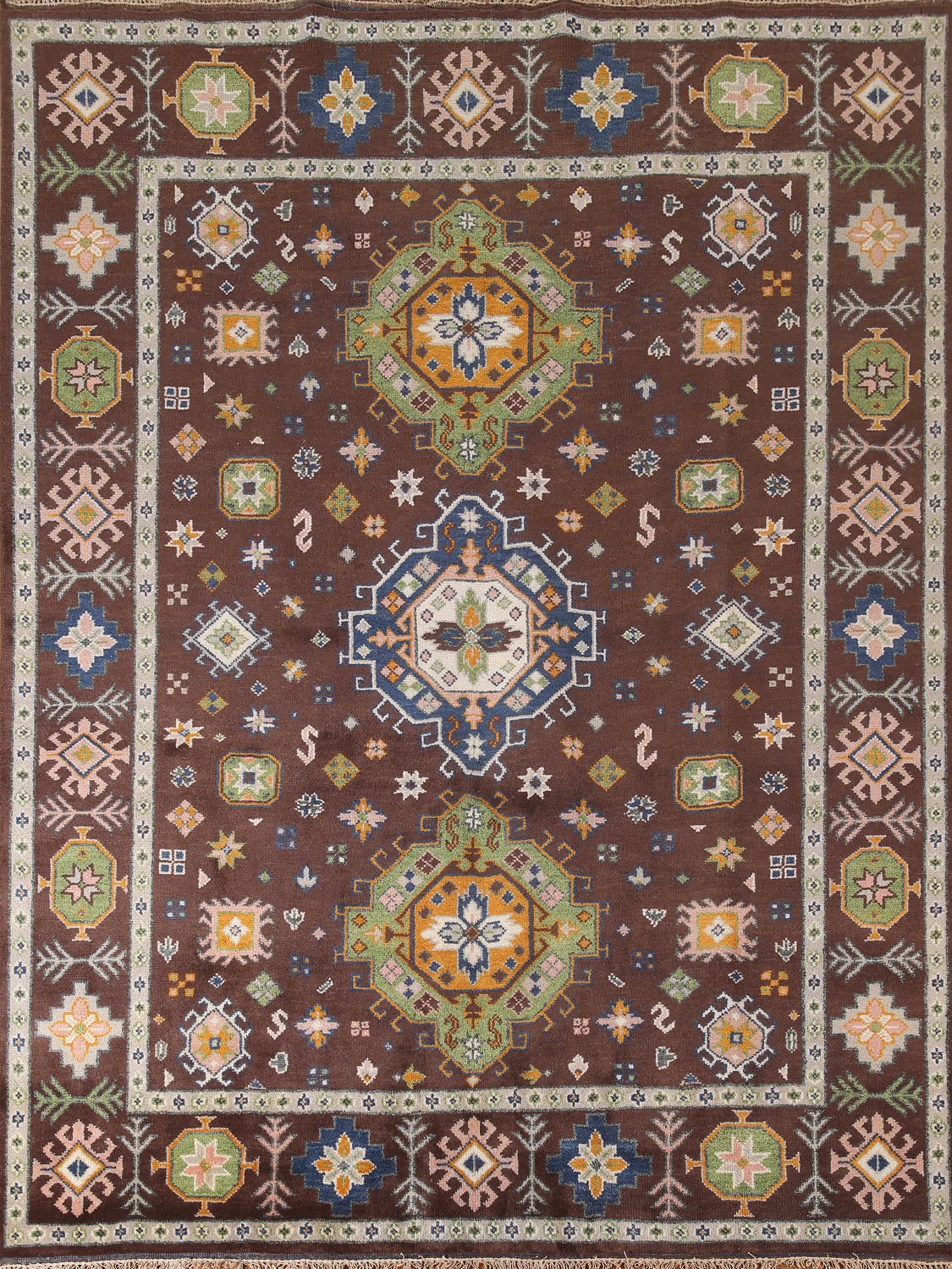 Geometric Kazak Oriental Area Rug 8x10