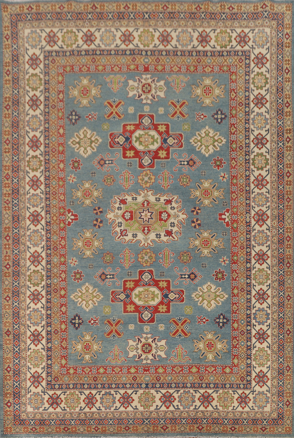 Light Blue Kazak Oriental Area Rug 8x12