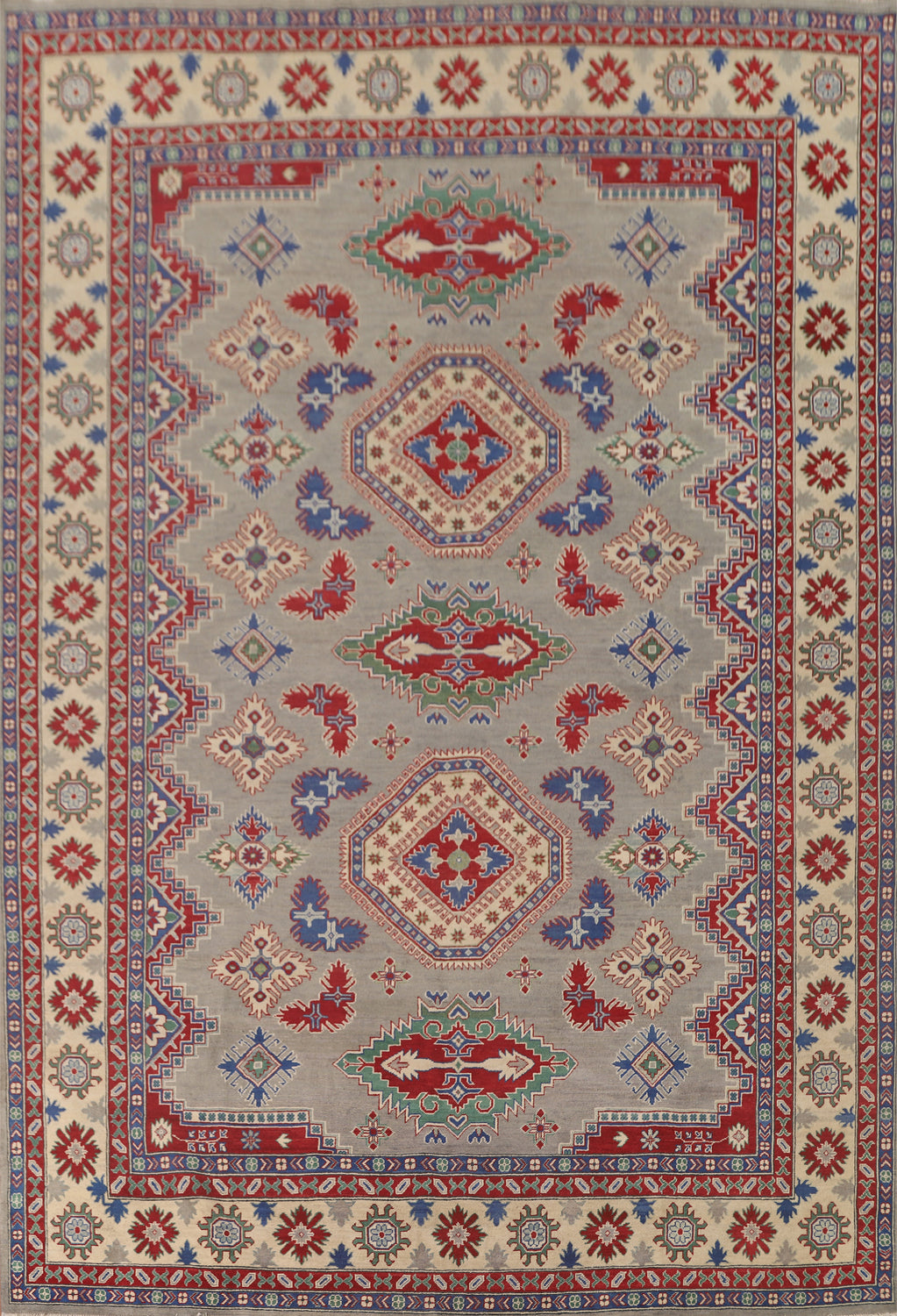 Large Geometric Kazak Oriental Rug 10x14