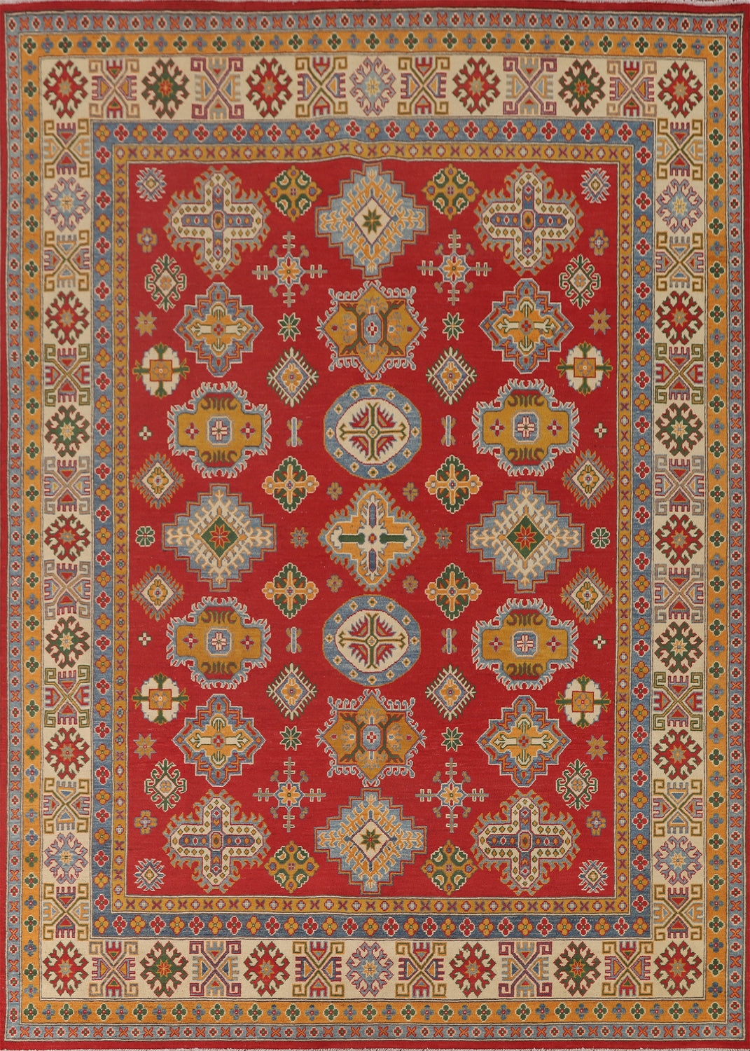 Geometric Kazak Oriental Area Rug 8x10