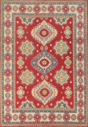 Geometric Kazak Oriental Area Rug 8x11