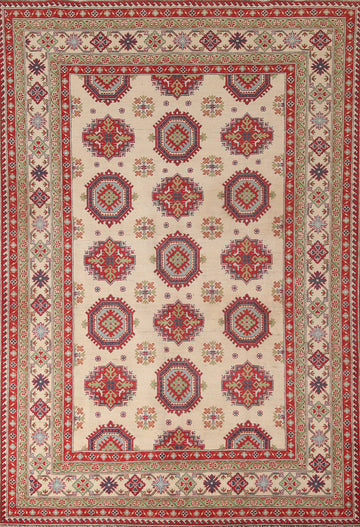 Geometric Kazak Oriental Area Rug 7x9
