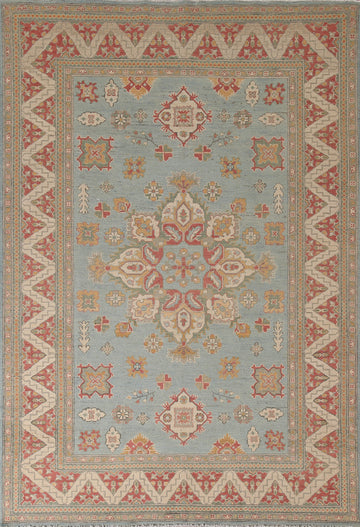 Light Blue Kazak Oriental Area Rug 6x9