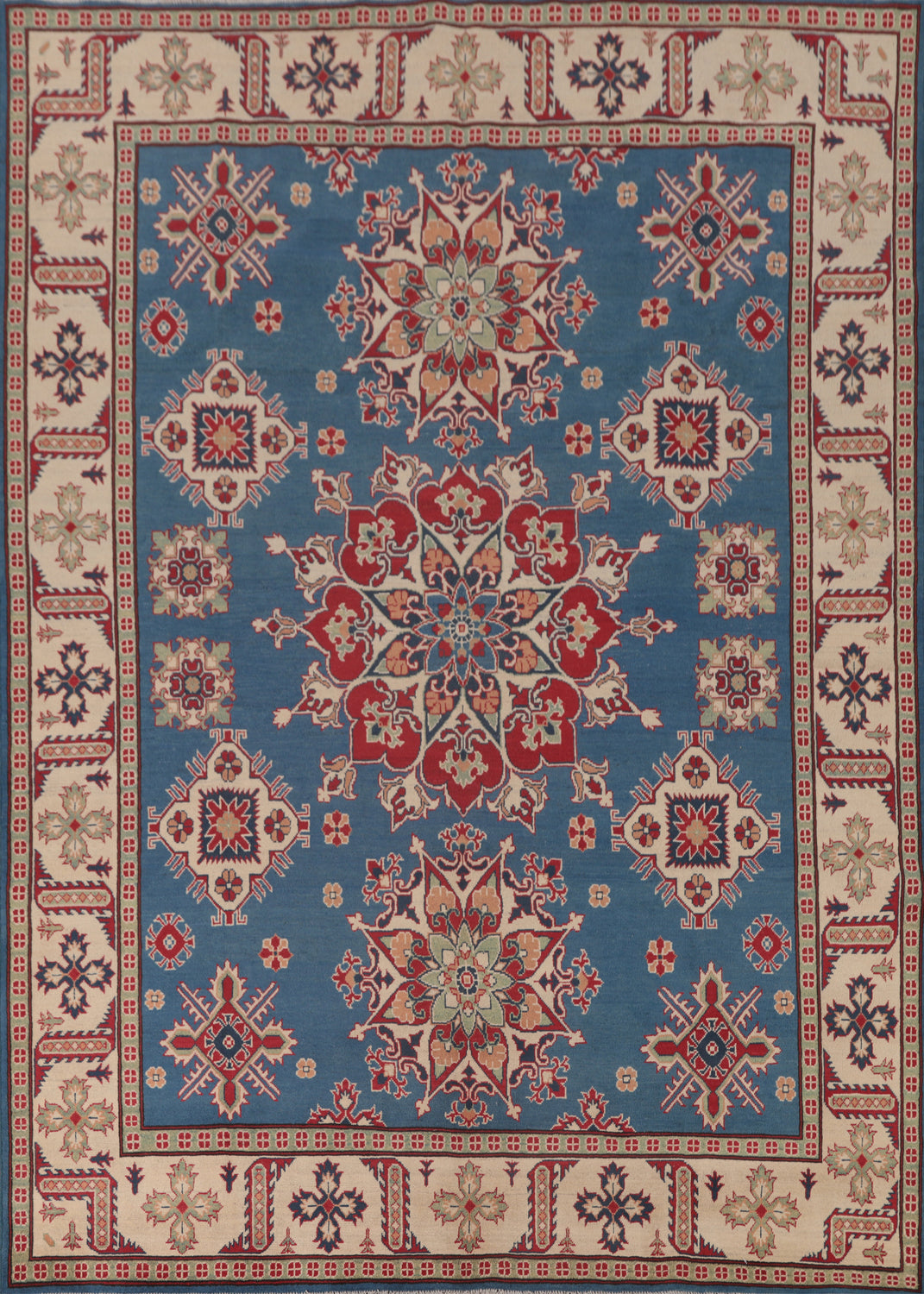 Blue Kazak Oriental Area Rug 8x11