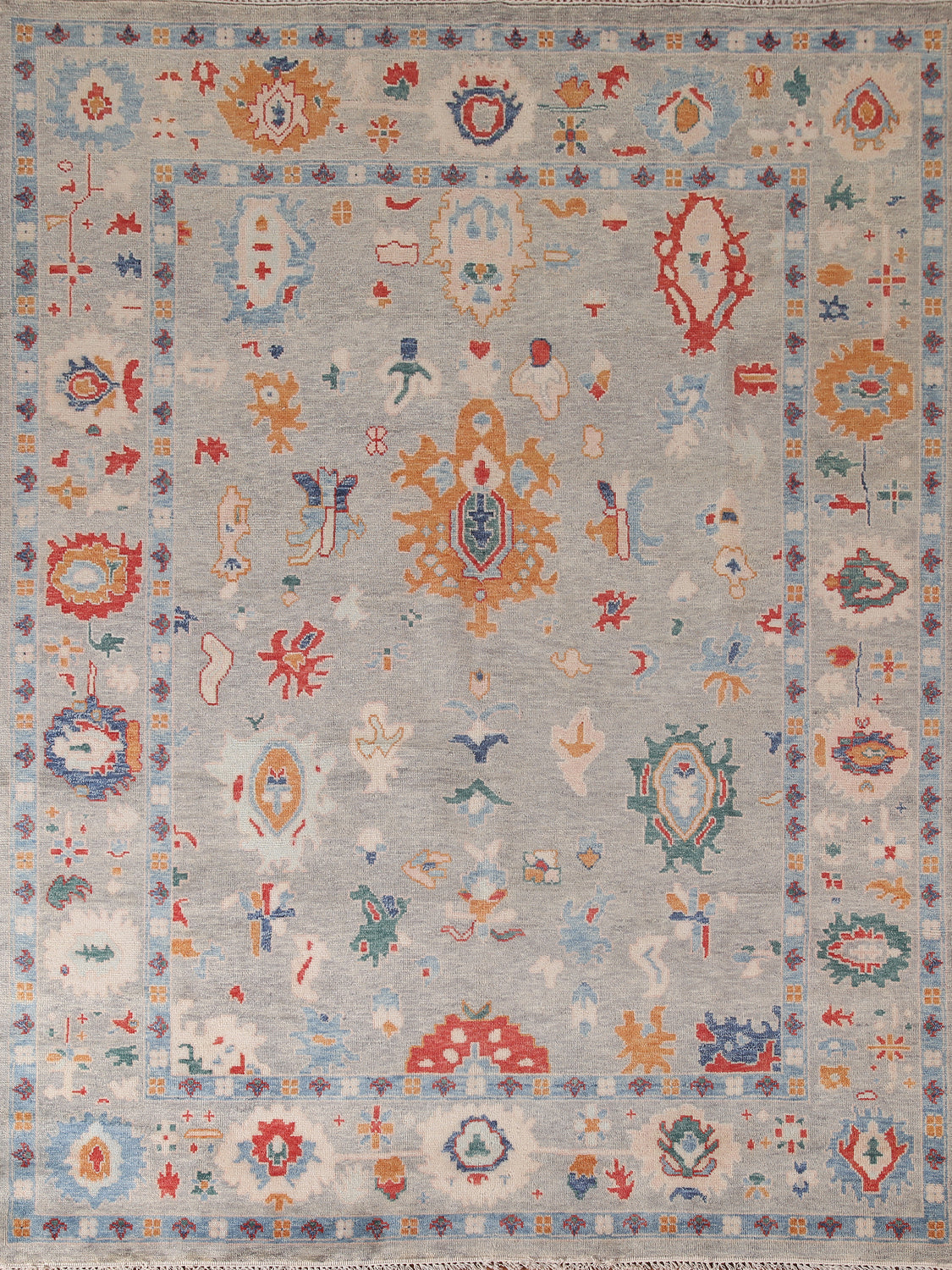 All-Over Oushak Handmade Area Rug 8x10