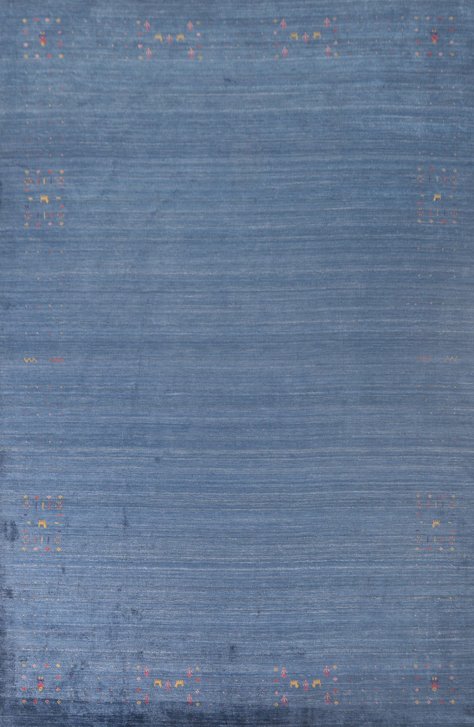 Handmade Blue Gabbeh Indian Area Rug 9x13