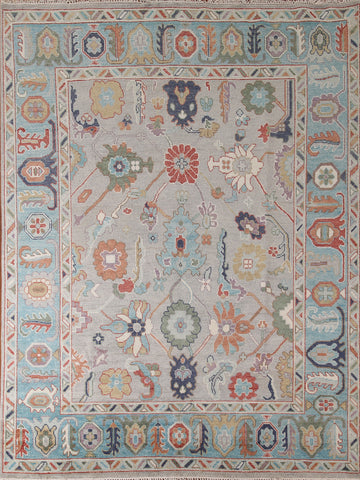 Light Gray Oushak Oriental Area Rug 8x10